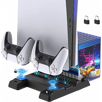 New World Cooling Stand for PS5 Dual Controller Charging stand Charging Dock Vertical Stand for PS5 Playstation5