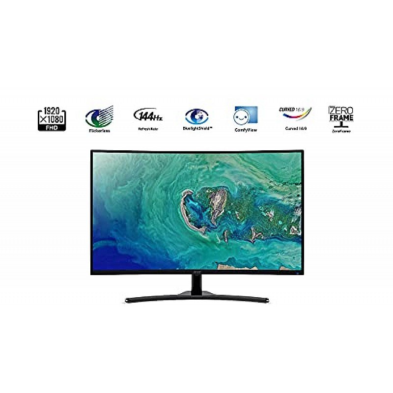 Acer ED322QR 31.5 Inch (80.01 cm) Full HD Curved VA Backlit LED Monitor 144Hz Refresh Rate Black