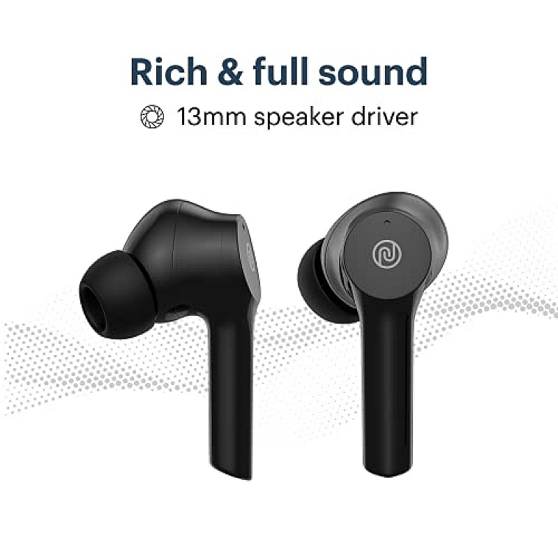 Noise Buds VS303 in-Ear Truly Wireless Earbuds with 24H of Playtime, Hyper Sync Technology, with Mic, (Jet Black)