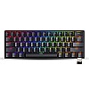 Zebronics ZEB-MAX NINJA wireless mechanical keyboard with 3 Bluetooth connections, 2.4GHz Nano receiver (Black)