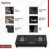 Lifelong 2 Burner Gas Stove Top for Kitchen (Black, LLGS912)