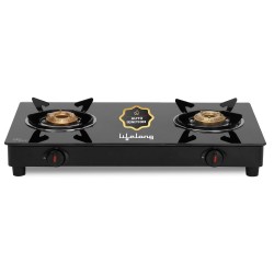 Lifelong 2 Burner Gas Stove Top for Kitchen (Black, LLGS912)