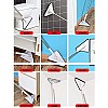 AIRTREE Rotatable Triangle Mop with Long Handle, Microfiber Flat Floor mop Rotatable Cleaning Brush Glass Wiper Window  (Multicolor)