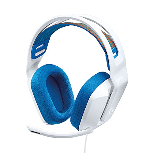 Logitech G335 Lightweight Gaming Wired Over Ear Headphones with Mic White Logitech G335 Lightweight Gaming Wired Over Ear Headphones with Mic White