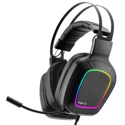 Nitho Titan PRO 7.1 Surround Gaming Headset with Cardioid Microphone Over-Ear Wired Gaming Headphones with RGB LED Black