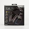 Nitho Titan PRO 7.1 Surround Gaming Headset with Cardioid Microphone Over-Ear Wired Gaming Headphones with RGB LED Black