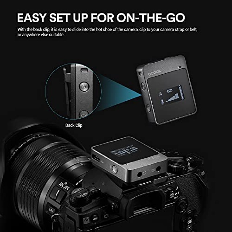 Godox Brand MoveLink M1 for YouTube, Vlogging, Recording for Android/iPhone/PC Microphone