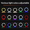 AIRTREE Portable MJ26 10'' RGB Desktop Soft LED Ring Light 16 RGB Colors with Mini Tripod Stand for Making You_Tube