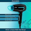 Vega Hair Dryer For Women and Men With Cool Shot Button, (U-Style Dryer 1600 Watts, Vhdh-24),Black