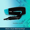 Vega Hair Dryer For Women and Men With Cool Shot Button, (U-Style Dryer 1600 Watts, Vhdh-24),Black