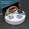 Portronics Power Plate 5 1500W Power Converter with USB Charger & Mobile Holder 3AC Socket + 3USB Ports I 1.5 m Cord Length ( White)