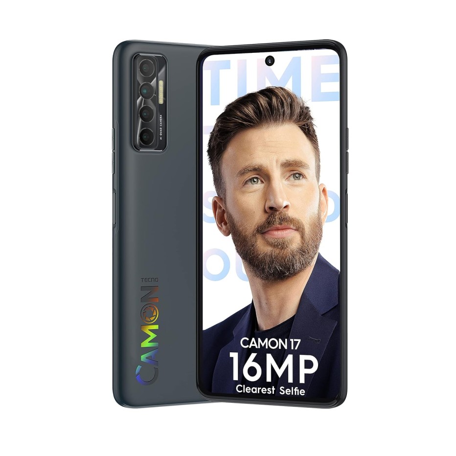 TECNO Camon 17 (Magnet Black, 6GB RAM, 128GB Storage) refurbished
