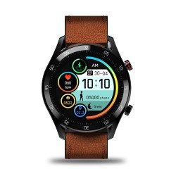 GIONEE STYLFIT GSW8 Smartwatch with Bluetooth Calling and Music, Built-in mic and Speaker (Sienna Brown)