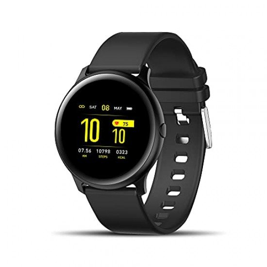 GIONEE STYLFIT GSW7 Smartwatch with SPO2 Monitoring, Heart Rate Sensor Matte Black
