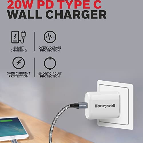 Honeywell Zest Charger PD20W, BIS Certified, Type C Fast Wall Charger, Ultra-Fast Charging White Honeywell Zest Charger PD20W, BIS Certified, Type C Fast Wall Charger, Ultra-Fast Charging White