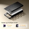 Ambrane 10000mAh Slim Power Bank, 20W Fast Charging, Dual Output, Type C PD (Input & Output), Quick Charge (Stylo 10K, Black)