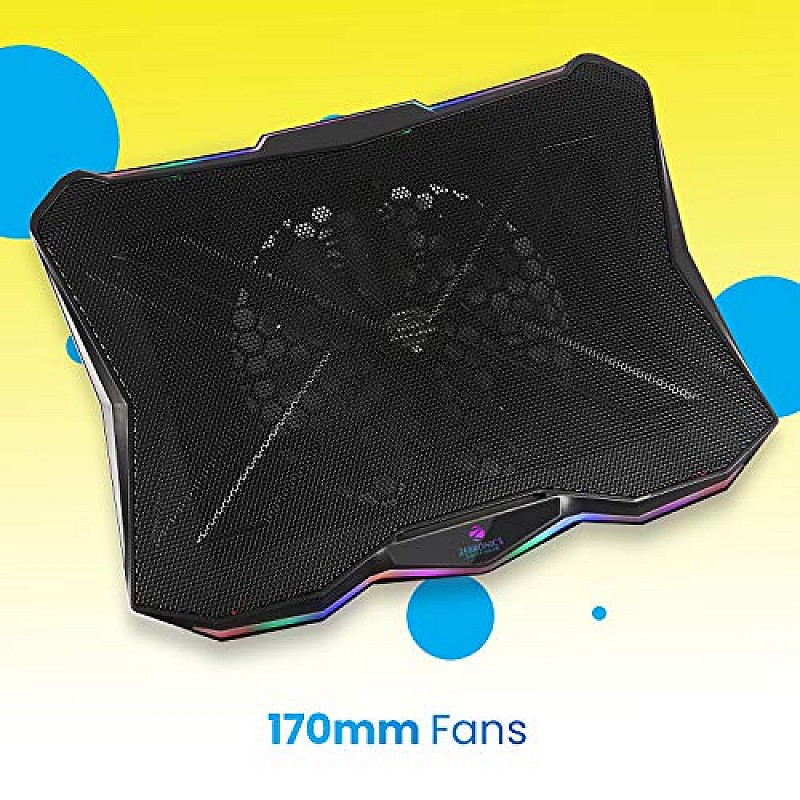 ZEBRONICS Zeb-NC7000 USB Powered Laptop Cooling Pad for Laptops Black