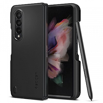 Spigen Thin Fit P Back Cover Case for Samsung Galaxy Z Fold 3 (TPU + Poly Carbonate | Black)