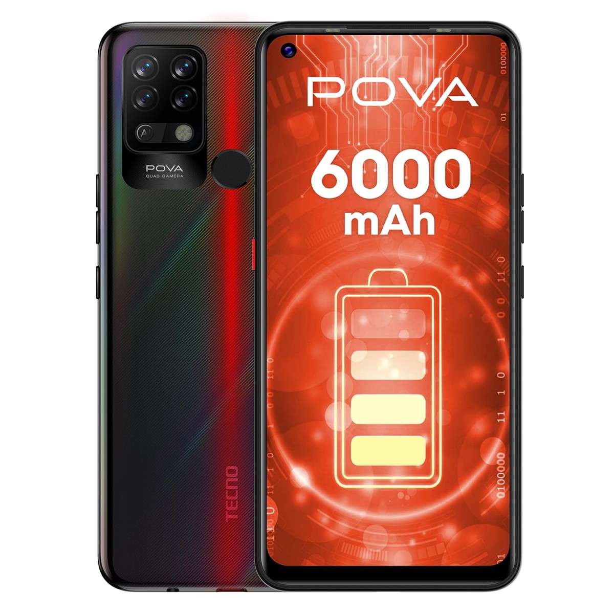 TECNO Pova (Dazzle Black, 6GB RAM, 128GB Storage) refurbished