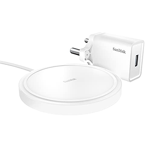 SanDisk iXpand Wireless 15W Charger with QC 3.0 Adapter Included for Qi-Compatible Phones (White) SanDisk iXpand Wireless 15W Charger with QC 3.0 Adapter Included for Qi-Compatible Phones (White)