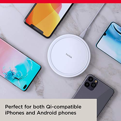 SanDisk iXpand Wireless 15W Charger with QC 3.0 Adapter Included for Qi-Compatible Phones (White) SanDisk iXpand Wireless 15W Charger with QC 3.0 Adapter Included for Qi-Compatible Phones (White)