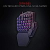 Redragon K585-blue switch DITI One-Handed RGB Mechanical Blue Switches, Type-C Professional Wired Gaming Keyboard (Black)