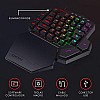 Redragon K585-blue switch DITI One-Handed RGB Mechanical Blue Switches, Type-C Professional Wired Gaming Keyboard (Black)