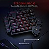 Redragon K585-blue switch DITI One-Handed RGB Mechanical Blue Switches, Type-C Professional Wired Gaming Keyboard (Black)