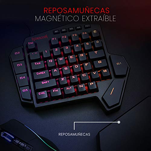 Redragon K585-blue switch DITI One-Handed RGB Mechanical Blue Switches, Type-C Professional Wired Gaming Keyboard (Black) Redragon K585-blue switch DITI One-Handed RGB Mechanical Blue Switches, Type-C Professional Wired Gaming Keyboard (Black)