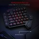 Redragon K585-blue switch DITI One-Handed RGB Mechanical Blue Switches, Type-C Professional Wired Gaming Keyboard (Black)