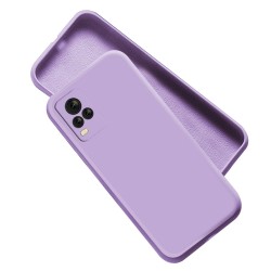 AIRTREE Liquid TPU Silicone Matte Shockproof Flexible with Camera Protection Soft Back Cover Case for Vivo V20 - Purple