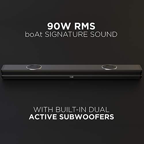 boAt AAVANTE Bar 1198 90W 2.2 Channel Bluetooth Soundbar, Built-in Active Subwoofers, Multiple Connectivity (Premium Black) boAt AAVANTE Bar 1198 90W 2.2 Channel Bluetooth Soundbar, Built-in Active Subwoofers, Multiple Connectivity (Premium Black)