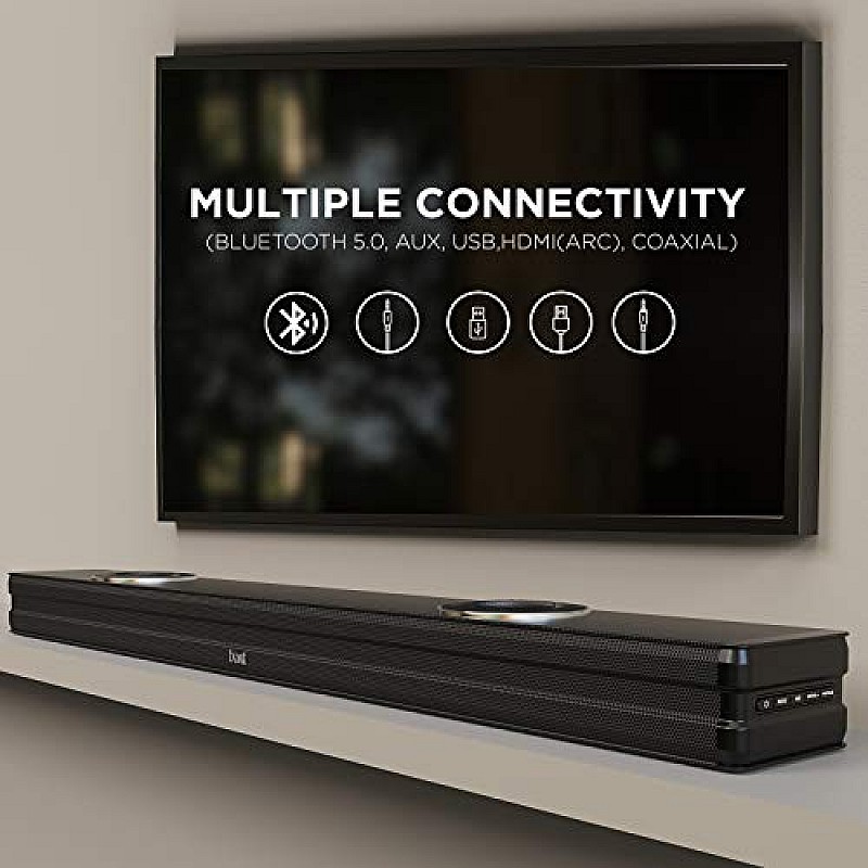 boAt AAVANTE Bar 1198 90W 2.2 Channel Bluetooth Soundbar, Built-in Active Subwoofers, Multiple Connectivity (Premium Black)