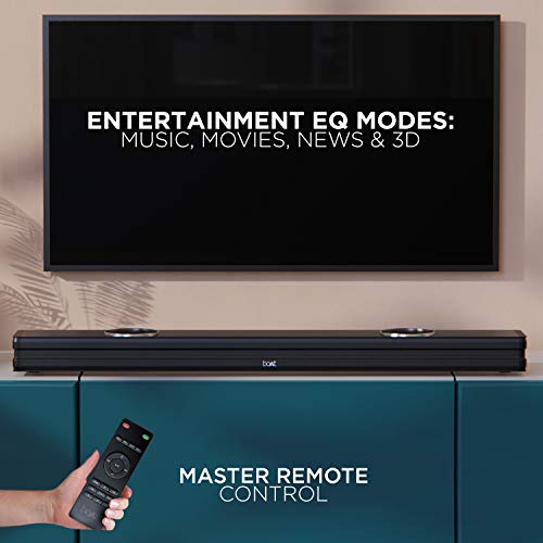boAt AAVANTE Bar 1198 90W 2.2 Channel Bluetooth Soundbar, Built-in Active Subwoofers, Multiple Connectivity (Premium Black) boAt AAVANTE Bar 1198 90W 2.2 Channel Bluetooth Soundbar, Built-in Active Subwoofers, Multiple Connectivity (Premium Black)