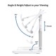 Dyazo Telescopic Multi Angle Adjustable and Foldable Mobile Phone Tabletop Stand, Anti Slip and Scratch Resistant White