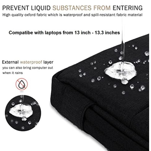 Dyazo Water Resistant Laptop Sleeve/Case Cover for 15 Inches,15.6 Inch Laptops & Notebook (Black) Dyazo Water Resistant Laptop Sleeve/Case Cover for 15 Inches,15.6 Inch Laptops & Notebook (Black)
