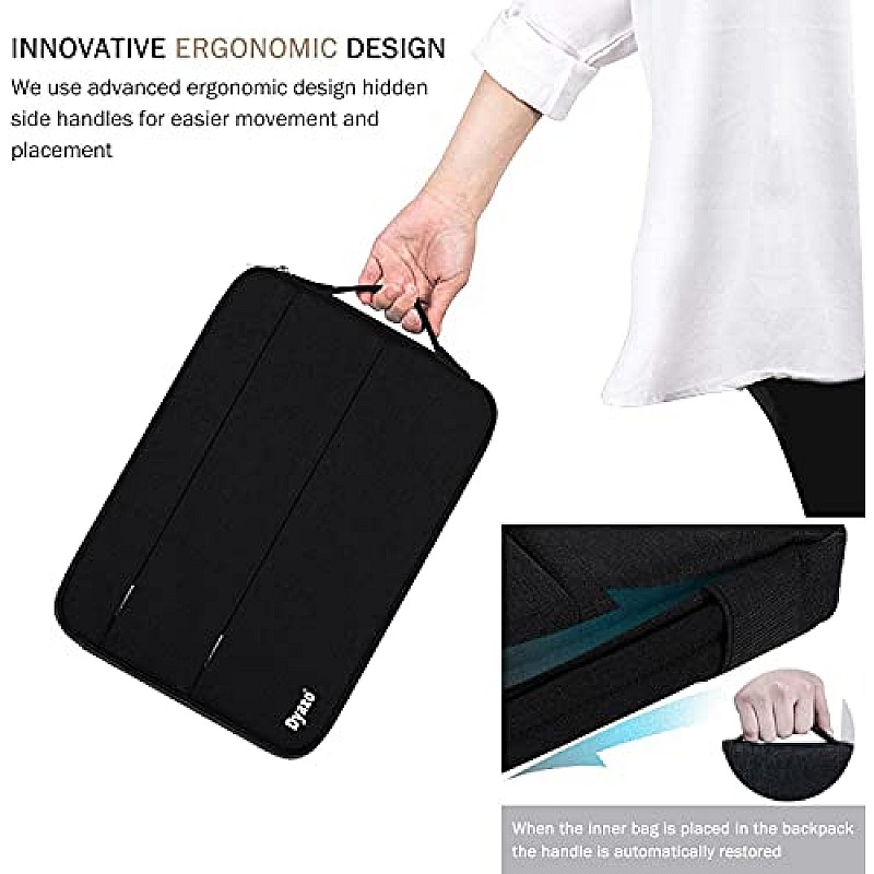 Dyazo Water Resistant Laptop Sleeve/Case Cover for 15 Inches,15.6 Inch Laptops & Notebook (Black)