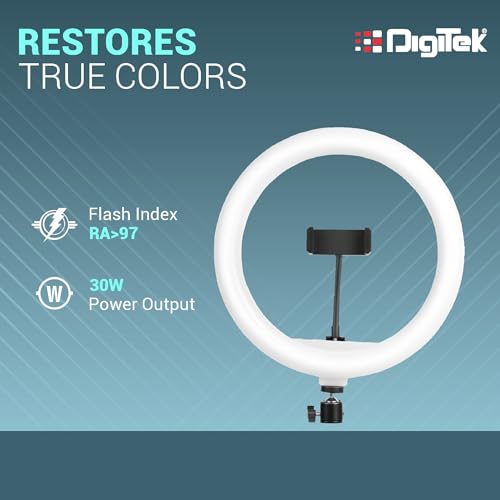 DIGITEK® (DRL-14C) Professional (31cm) Dual Temperature LED Ring Light with Tripod Stand for YouTube, Photo-Shoot, Video Shoot, DIGITEK® (DRL-14C) Professional (31cm) Dual Temperature LED Ring Light with Tripod Stand for YouTube, Photo-Shoot, Video Shoot,