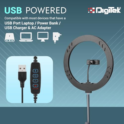 DIGITEK® (DRL-14C) Professional (31cm) Dual Temperature LED Ring Light with Tripod Stand for YouTube, Photo-Shoot, Video Shoot, DIGITEK® (DRL-14C) Professional (31cm) Dual Temperature LED Ring Light with Tripod Stand for YouTube, Photo-Shoot, Video Shoot,
