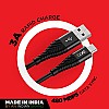 boAt Type C A420 Tangle-free, Sturdy Type C Cable with 3A Rapid Charging & 480mbps (Mercurial Black)