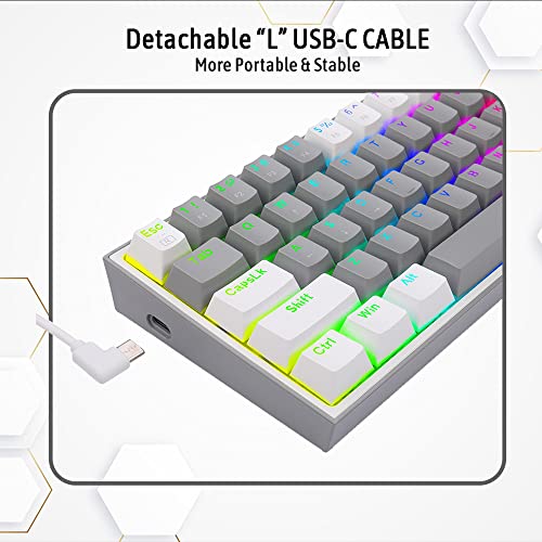 Redragon K617 Fizz Wired RGB Gaming Keyboard Mechanical Keyboard White Redragon K617 Fizz Wired RGB Gaming Keyboard Mechanical Keyboard White