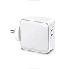 Spigen PE2007 70W GaN Dual Port Fast iPhone Wall Charger Compatible with All C Type Mobile Phones and Devices - White