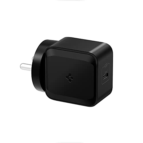 Spigen PE2008 30W Fast GaN 1-Port Fast iPhone Charger Compatible with All C Type Mobile Phones and Devices - Black Spigen PE2008 30W Fast GaN 1-Port Fast iPhone Charger Compatible with All C Type Mobile Phones and Devices - Black