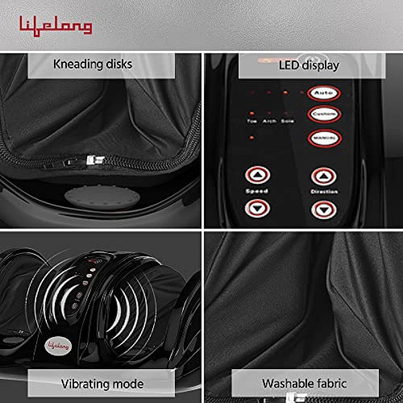 Lifelong LLM360 Foot Massager Machine for Pain Relief with Kneading function