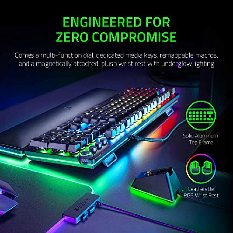 Razer Huntsman Elite Opto-Mechanical Switch Multi-Functional Digital Dial Gaming Keyboard Wired