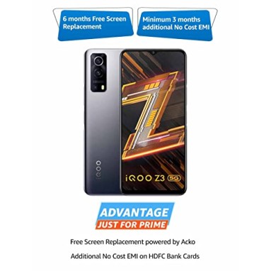 iQOO Z3 5G (Ace Black, 8GB RAM, 256GB Storage) Refurbished