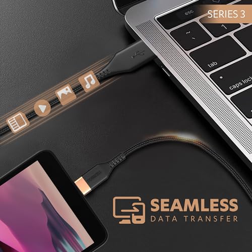 Duracell Micro USB 3A Braided Sync Fast Charging Cable, 3.9 Feet (1.2M) Black Duracell Micro USB 3A Braided Sync Fast Charging Cable, 3.9 Feet (1.2M) Black