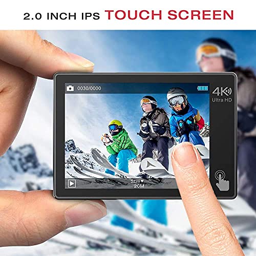 Camark X20C Action Camera Native 4K Ultra HD 20MP with EIS Stabilization Touch Screen, Black Camark X20C Action Camera Native 4K Ultra HD 20MP with EIS Stabilization Touch Screen, Black