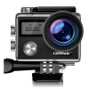 Camark X20C Action Camera Native 4K Ultra HD 20MP with EIS Stabilization Touch Screen, Black