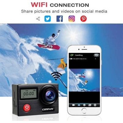 Camark X20C Action Camera Native 4K Ultra HD 20MP with EIS Stabilization Touch Screen, Black Camark X20C Action Camera Native 4K Ultra HD 20MP with EIS Stabilization Touch Screen, Black